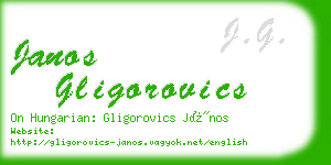 janos gligorovics business card